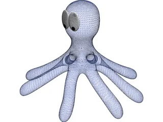 Cartoon Octopus 3D Model preview