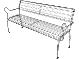Bench 3D Model preview