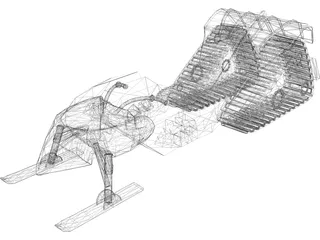 Snowmobile Concept 3D Model preview