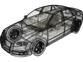 Audi RS4 3D Model preview