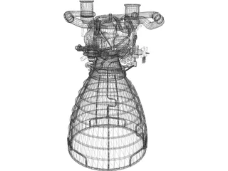 Space Shuttle Main Engine 3D Model preview