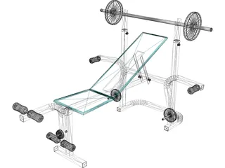 Bench Press 3D Model preview