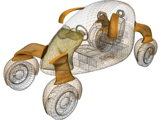 Electric Bubble Car 3D Model preview