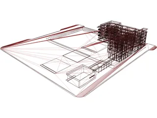 Apartment Buildings 3D Model preview