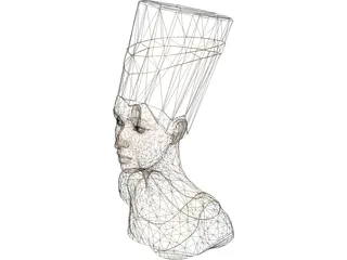 Nefertiti Head 3D Model preview