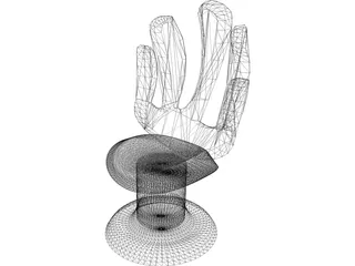 Hand Chair 3D Model preview