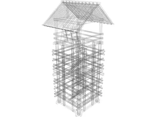 Lookout Seirou Tower 3D Model preview