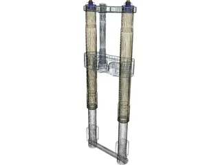 Superbike Fork 3D Model preview