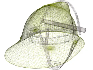 Helmet Fireman 3D Model preview