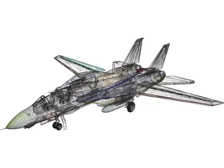 F-14A Tomcat 3D Model preview