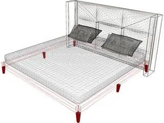 Mura Design Bed 3D Model preview