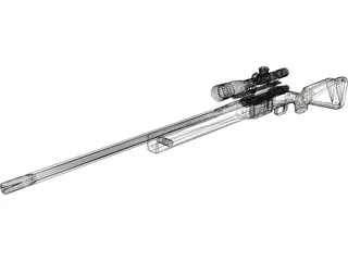 M40A3 Sniper Rifle 3D Model preview
