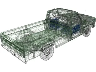 Ford F-100 (1970) 3D Model preview