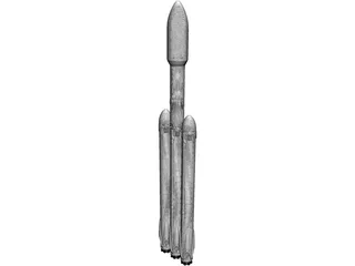 Falcon 9 Rocket 3D Model preview