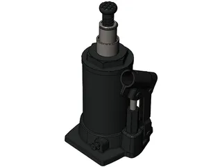 Hydraulic Jack 3D Model preview
