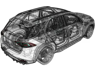 Mercedes-Benz GLE63 AMG (2019) 3D Model preview