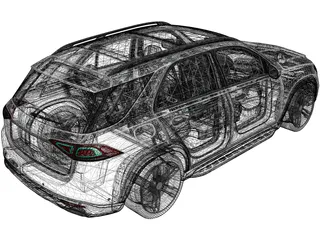 Mercedes-Benz GLE 300d 4matic (2019) 3D Model preview