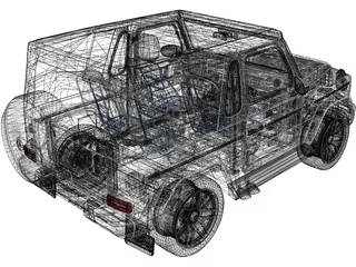 Mercedes-Benz G63 464 Cabrio (2019) 3D Model preview
