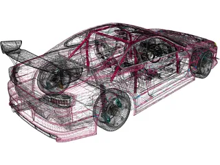 Nissan Silvia S15 Yashio Factory Drift 3D Model preview