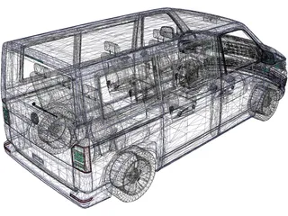 Volkswagen Caravelle (2018) 3D Model preview