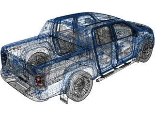 Volkswagen Amarok (2018) 3D Model preview