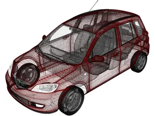 Mazda 2 (2003) 3D Model preview