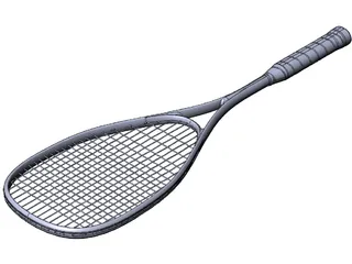 Squash Racket Dunlop 3D Model preview