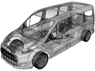 Ford Tourneo Connect (2014) 3D Model preview