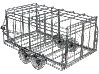 Stock Trailer 3D Model preview