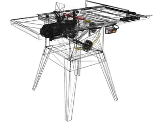 Table Saw 3D Model preview