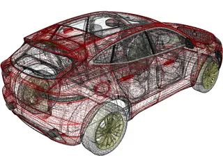 Jaguar E-Pace (2018) 3D Model preview