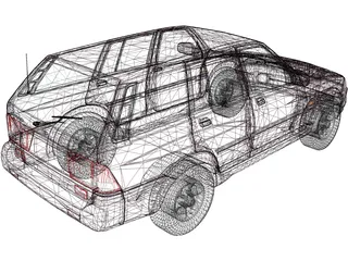 Daewoo Musso 3D Model preview