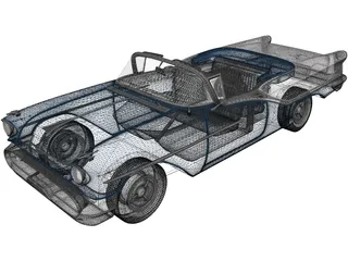 Oldsmobile Starfire 98 Convertible (1957) 3D Model preview