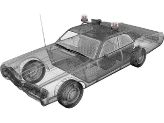Plymouth Fury Police (1967) 3D Model preview
