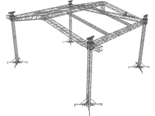 Eurotruss ST Groundsuport 3D Model preview