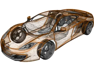 McLaren MP4-12C (2011) 3D Model preview