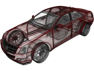 Cadillac CTS Sedan (2007) 3D Model preview