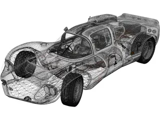 Chaparral 2D Race Car (1966) 3D Model preview