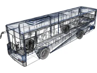 Daewoo Korea Bus 3D Model preview