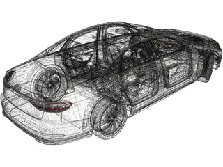 Audi A8 LWB (2018) 3D Model preview