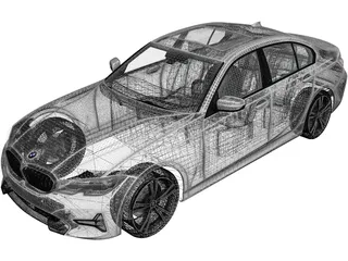 BMW 3-Series (2020) 3D Model preview