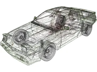 Mitsubishi Starion (1988) 3D Model preview