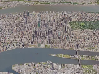 New York City, Manhattan, USA (2019) 3D Model preview