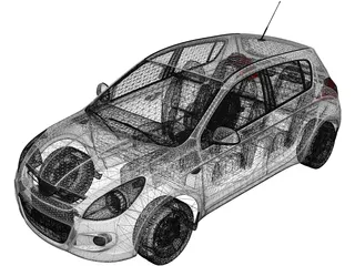 Hyundai i20 3D Model preview