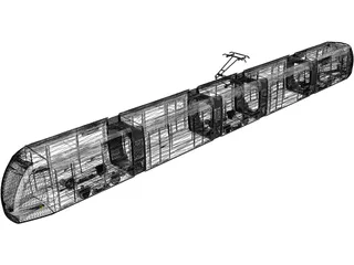 Tram 3D Model preview