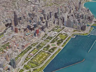 Chicago City, USA (2019) 3D Model preview