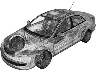 Mazda 6 Sedan (2002) 3D Model preview