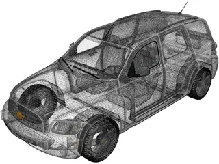 Chevrolet HHR Panel Van (2011) 3D Model preview