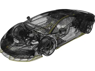 Lamborghini Centenario (2016) 3D Model preview