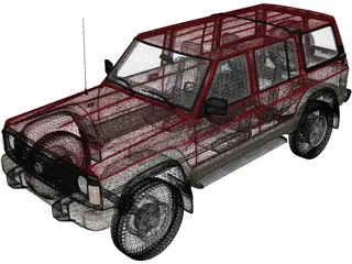 Nissan Patrol 5-door [Y60] (1987) 3D Model preview